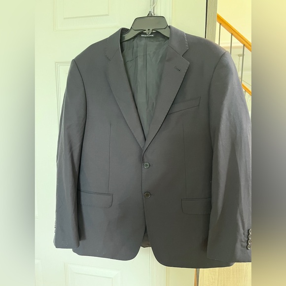 New NWOT Men’s Emporio Armani G-Line Two-Button Slim-Fit Blazer Sz 54 Dark Navy - Picture 4 of 8
